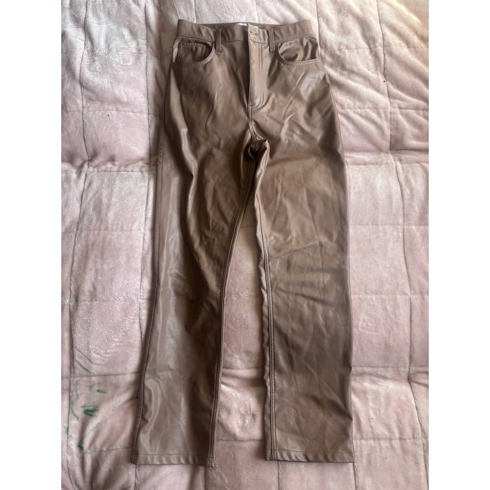 Abercrombie & Fitch 90s Straight Ultra High Vegan Leather Pants 28